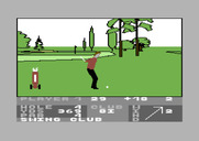 Pro Golf for Commodore 64 - Swinging the club.