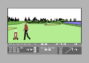 Pro Golf for Commodore 64 - The game features animations of your golfer walking to and from the ball.