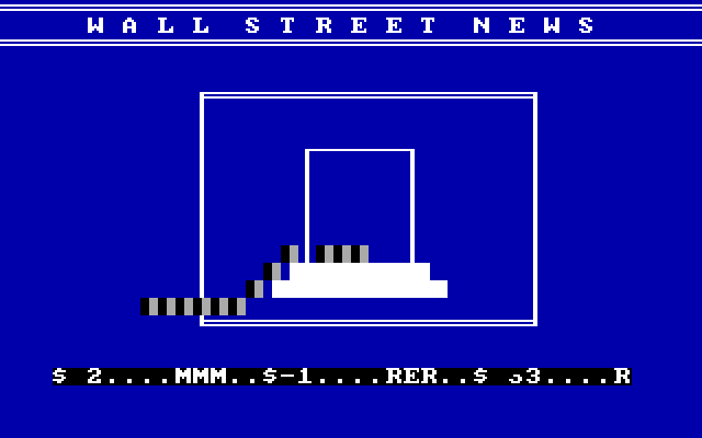Wall Street IBM PC/Compatibles Screenshot: The stock ticker...
