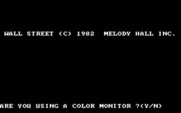 Wall Street for IBM PC/Compatibles - Are you using a color monitor?