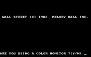 Wall Street for IBM PC/Compatibles - Are you using a color monitor?