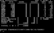 Wall Street for IBM PC/Compatibles - Enter a transaction.