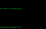 Wall Street for IBM PC/Compatibles - Are you using a color monitor?