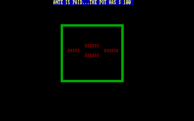 Amarillo Slim's Real Poker: 5 Card Stud IBM PC/Compatibles Screenshot: Ante is paid...
