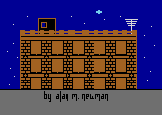 Hotel Alien Atari 8-bit Screenshot: Game introduction.