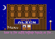Hotel Alien for Atari 8-bit - Outside the Hotel Alien...