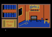 Hotel Alien for Atari 8-bit - Hmm, there are some glurks here...whatever those are.