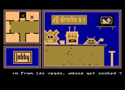 Hotel Alien for Atari 8-bit - Have some drinks at the bar.