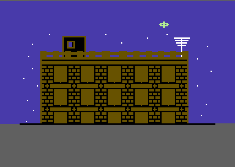 Hotel Alien Commodore 64 Screenshot: Game introduction.