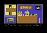 Hotel Alien for Commodore 64 - Have a drink at the bar.