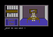 Hotel Alien for Commodore 64 - Talking with an alien.