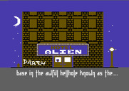 Hotel Alien for Commodore 64 - Outside the Hotel Alien...