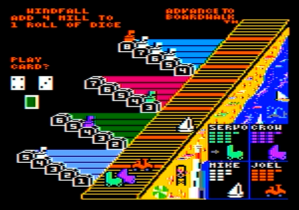 Advance to Boardwalk Apple II Screenshot: Do you wish to play this card?