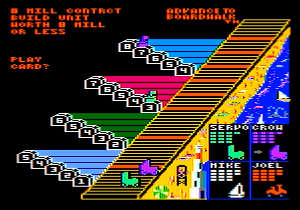 Advance to Boardwalk Apple II Screenshot: Play a card?