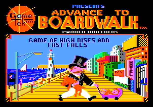 Advance to Boardwalk Apple II Screenshot: Title screen.