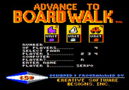 Advance to Boardwalk for Apple II - Setting up players for a new game.