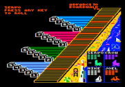 Advance to Boardwalk for Apple II - Game start; press a key to roll the dice...