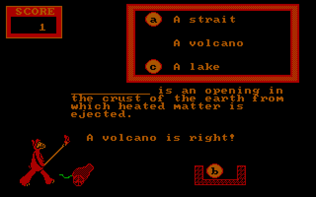 ALF's U.S. Geography IBM PC/Compatibles Screenshot: A correct answer!