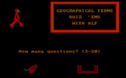ALF's U.S. Geography for IBM PC/Compatibles - Start out with some geoprahical terms...