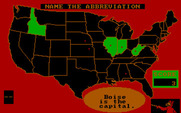 ALF's U.S. Geography for IBM PC/Compatibles - Can you name the state abbreviation?