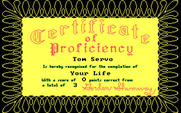 ALF's U.S. Geography for IBM PC/Compatibles - My certificate! Though I haven't accomplished much yet...