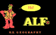 ALF's U.S. Geography for IBM PC/Compatibles - ALF's U.S. Geography title screen.