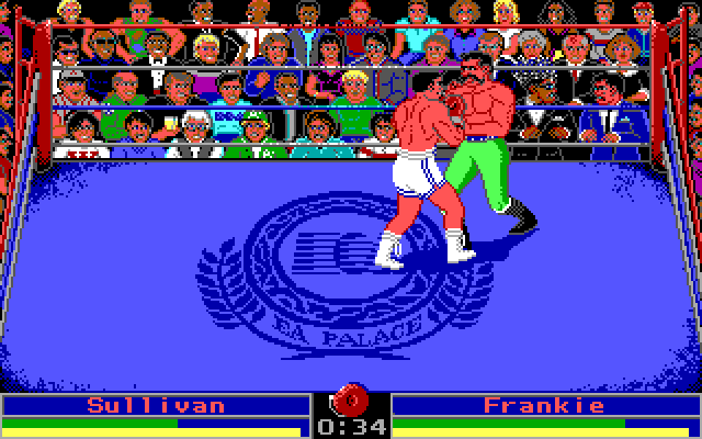Low Blow IBM PC/Compatibles Screenshot: The fight begins...