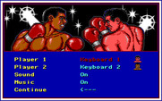 Low Blow for IBM PC/Compatibles - The main game menu.