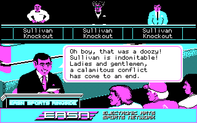 Low Blow IBM PC/Compatibles Screenshot: What a fight!