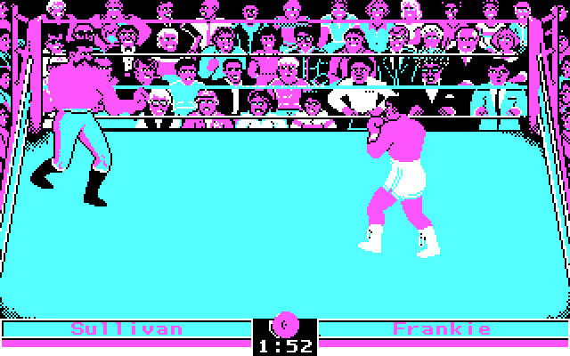 Low Blow IBM PC/Compatibles Screenshot: The fight begins...