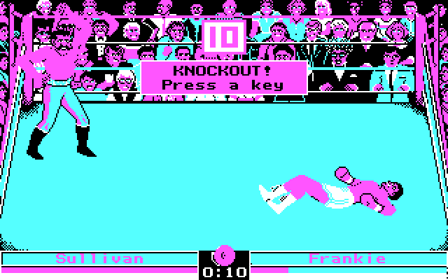 Low Blow IBM PC/Compatibles Screenshot: It's a knockout!