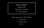 Armchair Quarterback for IBM PC/Compatibles - Title screen.