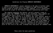 Armchair Quarterback for IBM PC/Compatibles - Game guidelines.
