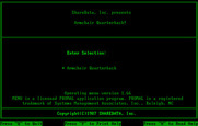 Armchair Quarterback for IBM PC/Compatibles - Sharedata main menu.