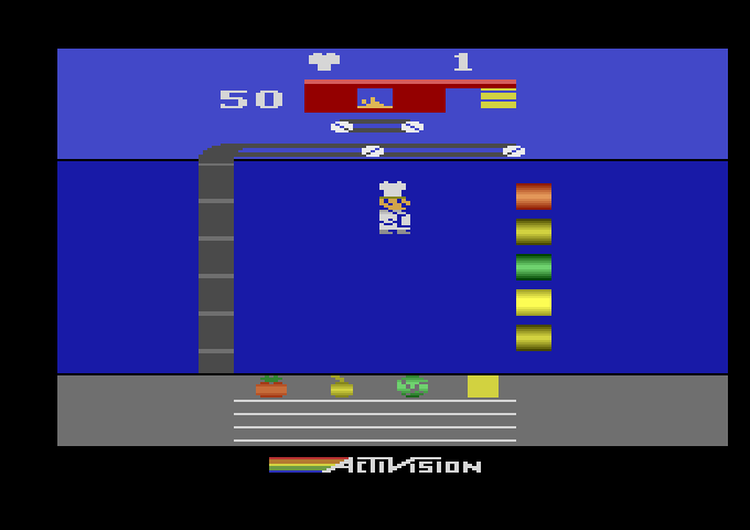 Pressure Cooker Atari 2600 Screenshot: Starting screen.