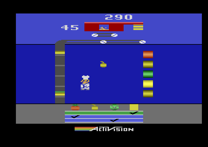 Pressure Cooker Atari 2600 Screenshot: Game start.