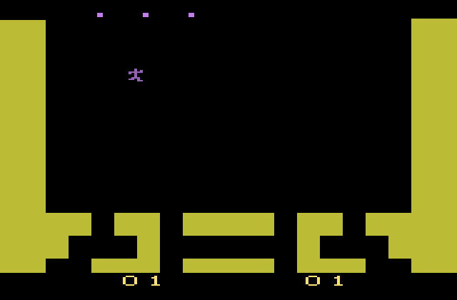 Entombed Atari 2600 Screenshot: Game start.