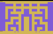 Entombed for Atari 2600 - Game over; the screen changes colors randomly.