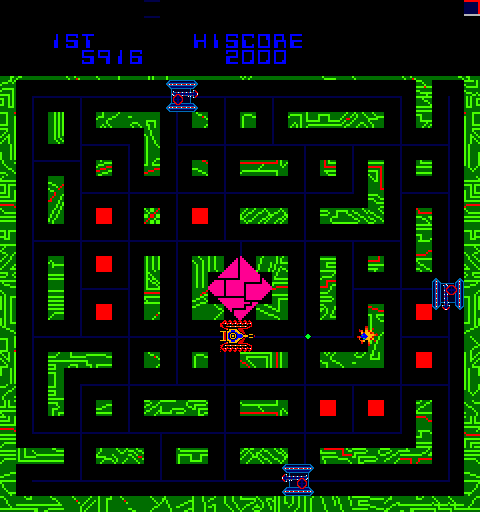 TRON Arcade Screenshot: It's now 3 tanks against 1...