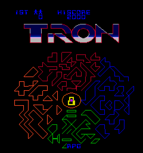 TRON Arcade Screenshot: Map of the game grid.