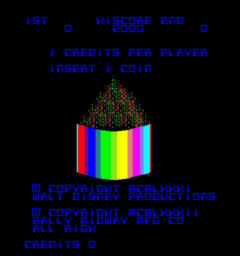 TRON Arcade Screenshot: Game attract mode.