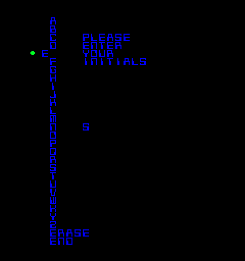 TRON Arcade Screenshot: Game over; a new high score!