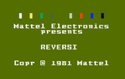 Reversi for Intellivision - Title screen.