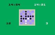 Reversi for Intellivision - Black player is winning, but things can change fast!
