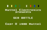 Sea Battle for Intellivision - Title screen.