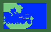 Sea Battle for Intellivision - Another battle...the X's indicate where a ship is targeting.