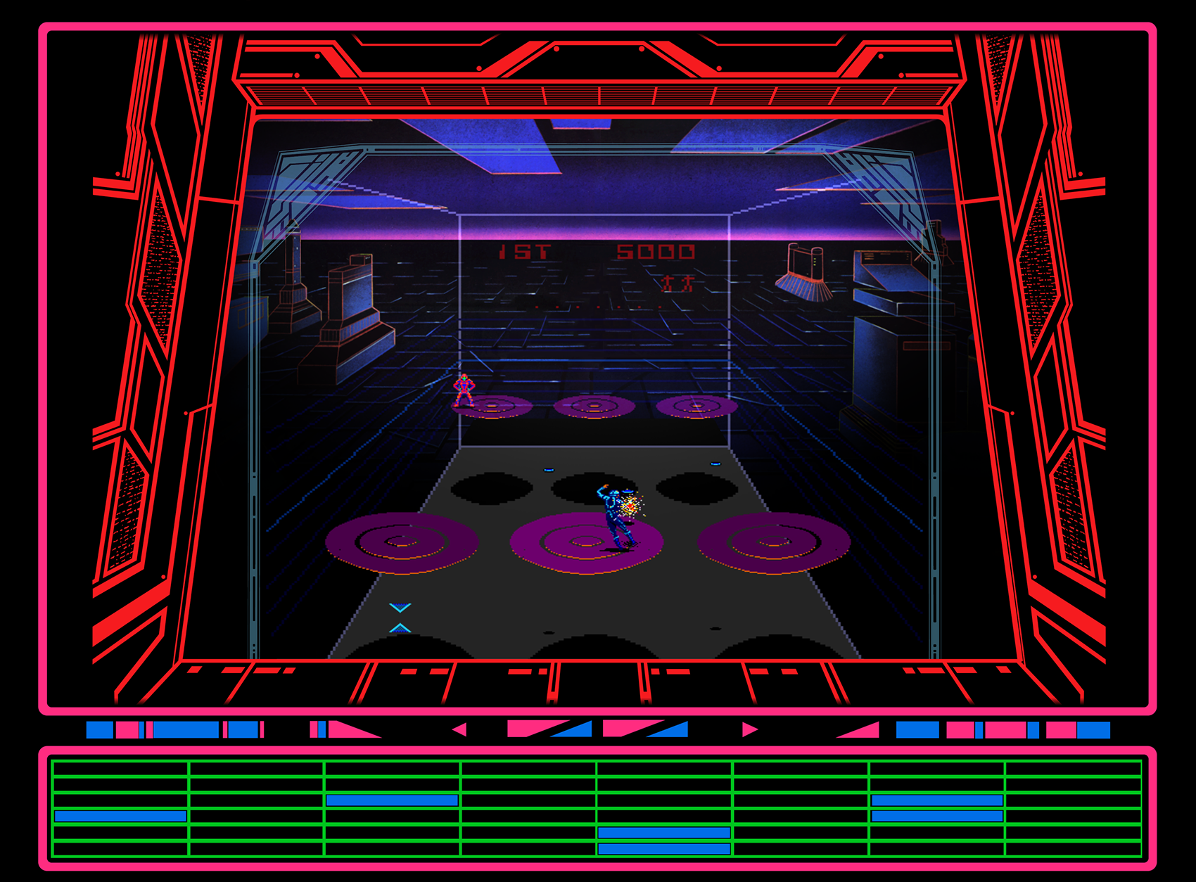 Discs of TRON Arcade Screenshot: I've been knocked down!