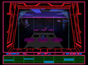 Discs of TRON for Arcade - Starting a level with three platforms.