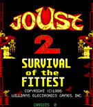 Joust 2: Survival of the Fittest for Arcade - Title screen.