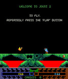 Joust 2: Survival of the Fittest for Arcade - Game attract mode.